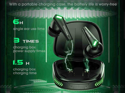 Wireless Bluetooth Earphones With Mic - Black-1915197134509051907