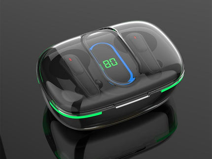 Intelligent Bluetooth Earphones With Wireless Charging - Black-1915196963473723393