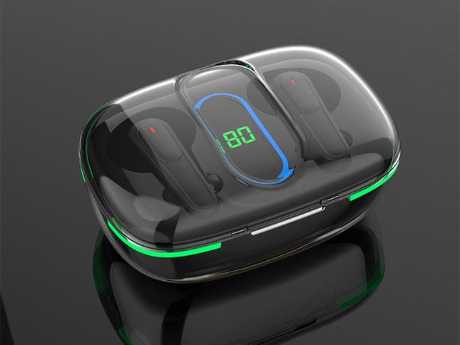 Intelligent Bluetooth Earphones With Wireless Charging - Black-1915196963473723393