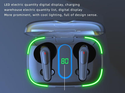 Intelligent Bluetooth Earphones With Wireless Charging - Black-1915196963473723396