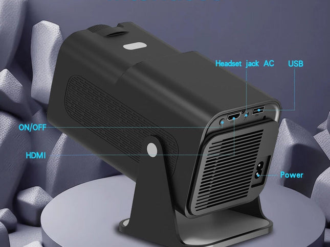Portable 4K Android 12.0 Mini Wifi Projector For Home Use-1915196526196559874