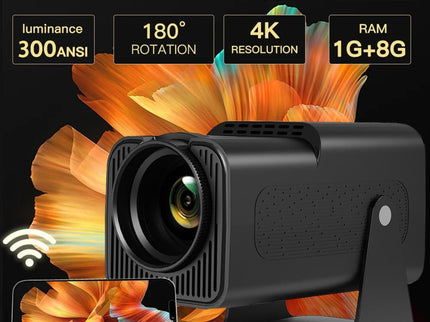 Portable 4K Android 12.0 Mini Wifi Projector For Home Use-1915196526196559877