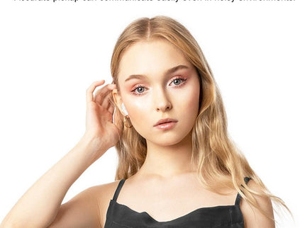 Wireless Bluetooth Earphone With Touch Screen & Noise Reduction - White-1915196825372069892