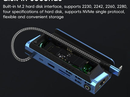 10-In-1 Usb-C Gaming Dock With Detachable Fan - Blue / Black-1915196925045510151
