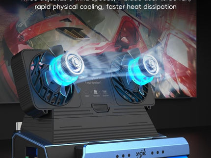 10-In-1 Usb-C Gaming Dock With Detachable Fan - Blue / Black-1915196925045510153