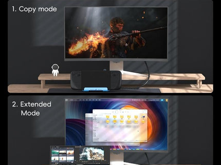 9-In-1 Usb-C Gaming Dock With Detachable Fan - Blue / Black-1922443402268512263