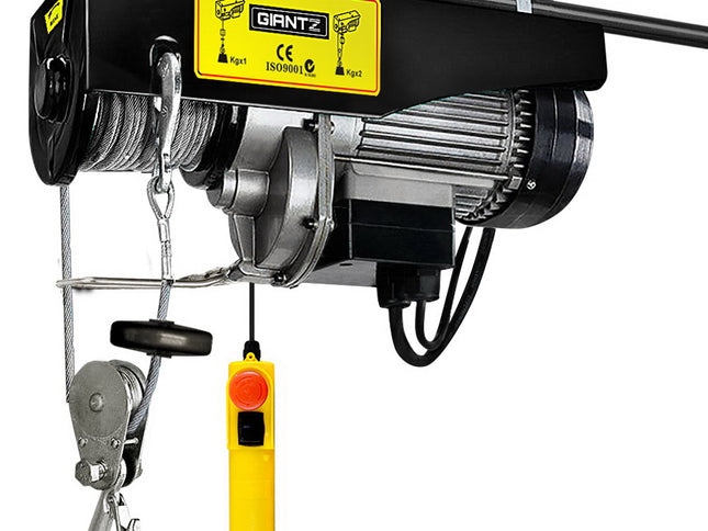 Giantz Electric Hoist Winch 400/800KG Cable 18M Rope Tool Remote Chain Lifting