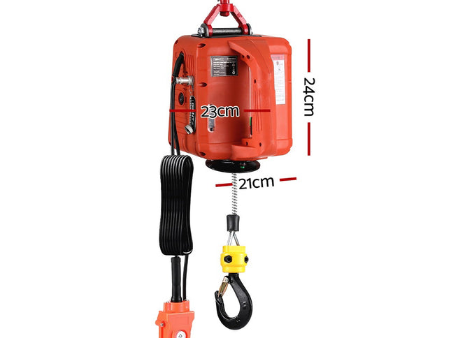 Giantz Electric Hoist Winch 500KG Wired/Wireless Remote Control
