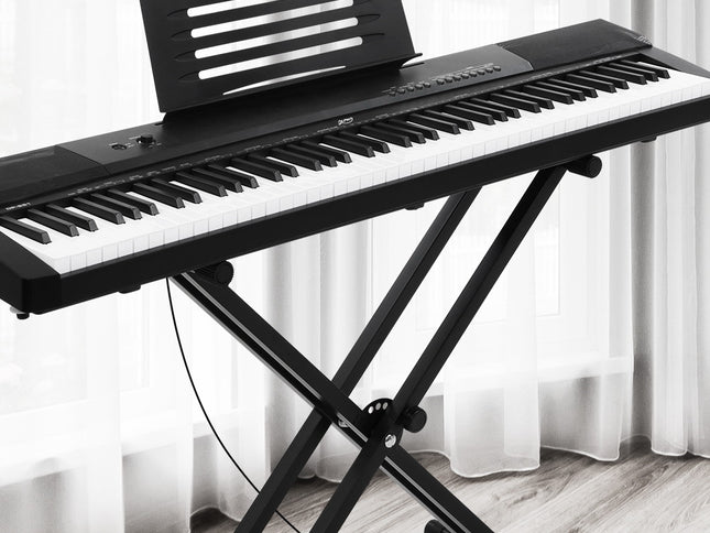 Alpha 88 Keys Electronic Piano Keyboard Digital Electric w/ Stand Sustain Pedal