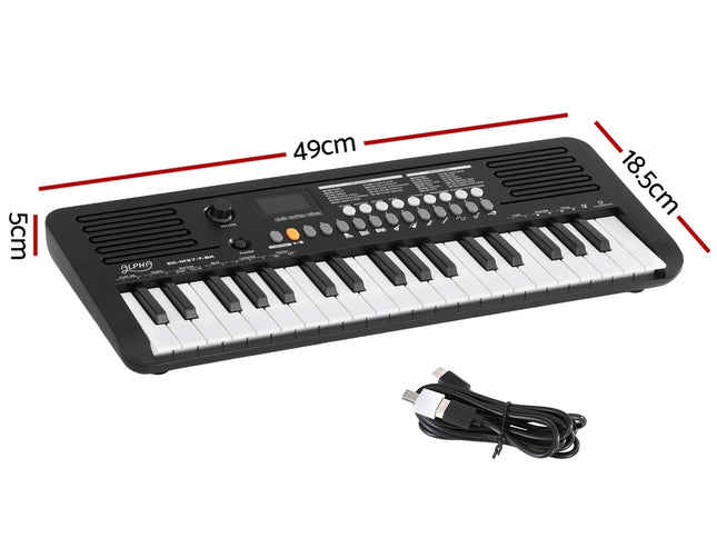 Alpha 37-Key Digital Piano Keyboard Electric Black