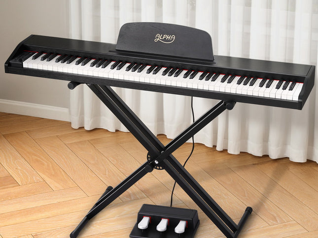 Alpha 88 Keys Digital Piano Keyboard Electronic w/ Stand