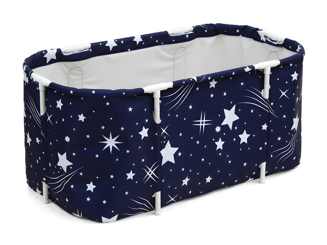 Weisshorn Foldable Bathtub PVC SPA Bucket Inflatable Cushion 114x62cm Star Navy