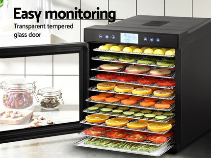 Devanti 10 Trays Food Dehydrator Stainless Steel Tray