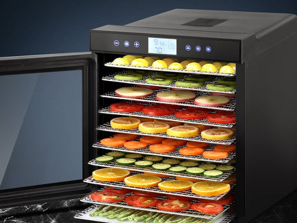 Devanti 10 Trays Food Dehydrator Stainless Steel Tray