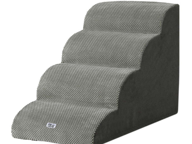 i.Pet Dog Ramp Steps Foam 4 Tier Pet Stairs For Bed Sofa Car Portable Indoor