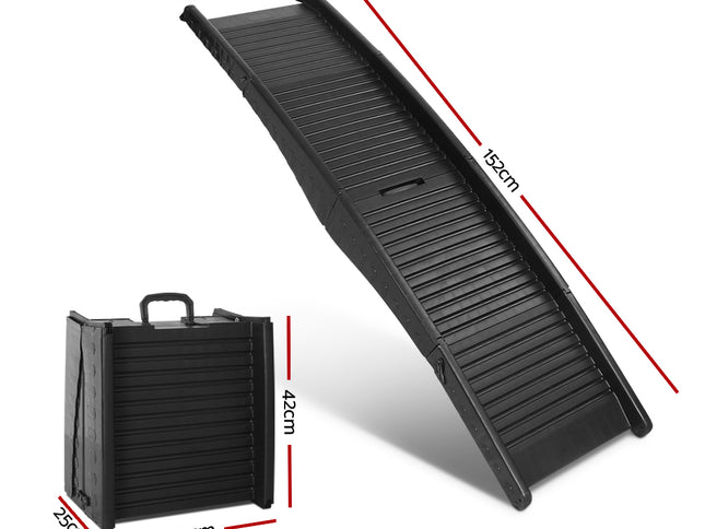 i.Pet Dog Ramp Pet Stairs Steps For Car SUV Ladder Travel Foldable Portable