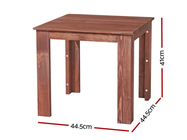 Gardeon Coffee Side Table Wooden Desk Outdoor Furniture Camping Garden Brown