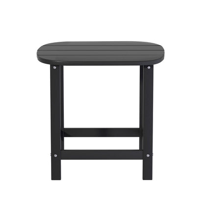 Gardeon Outdoor Coffee Side Table HDPE Desk Patio Furniture Camping Garden Black