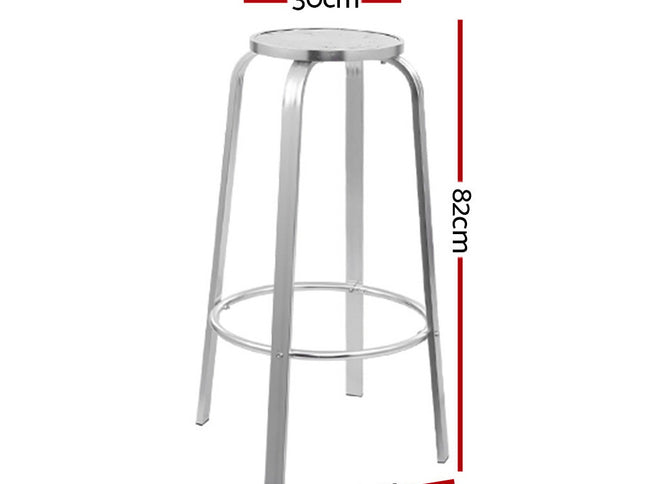 Gardeon 2x Outdoor Bar Stools Aluminum