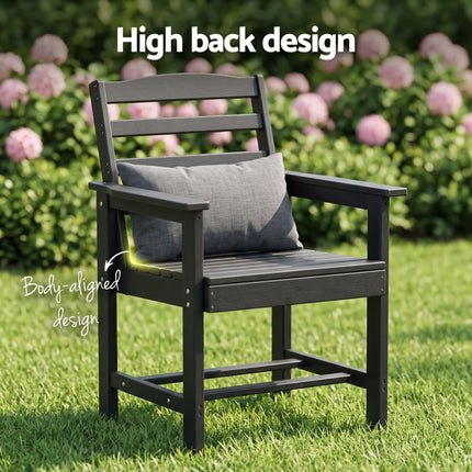 Gardeon 7 Piece Outdoor Dining Set Patio HDPE Table and Chairs Garden Furniture