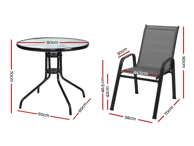 Gardeon Outdoor Dining Set Table and Chairs Patio Garden Furniture Bistro Set