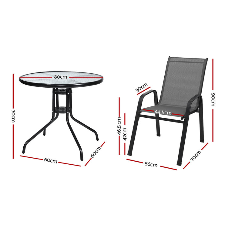 Gardeon Outdoor Dining Set Table and Chairs Patio Garden Furniture Bistro Set