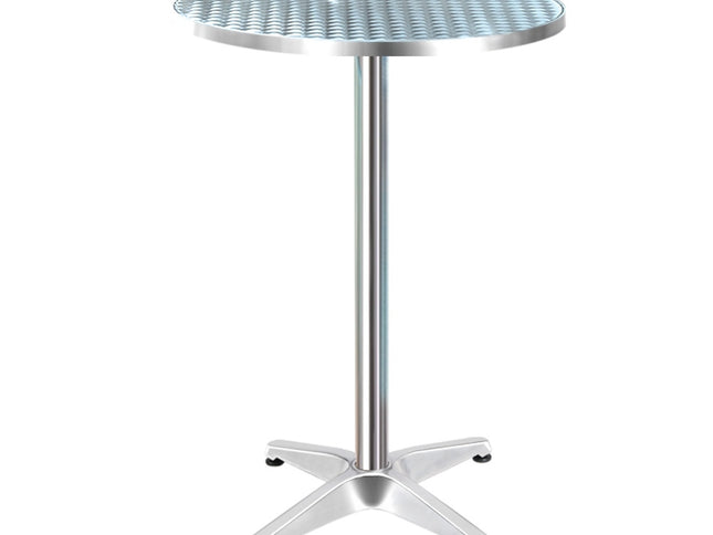 Gardeon Outdoor Bar Table Adjustable Aluminium Round 70/110cm