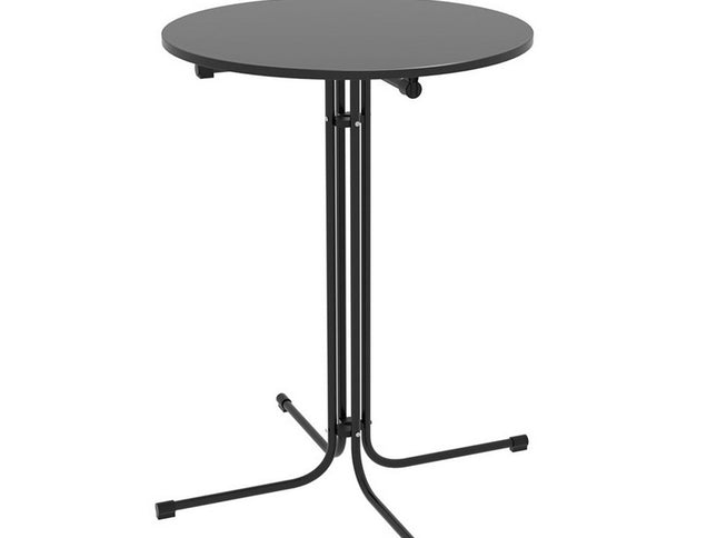 Gardeon Outdoor Bar Table Round Folding Desk Top 109cm Patio Furniture Black