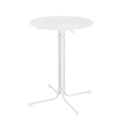 Gardeon Outdoor Bar Table Round Folding Desk Top 109cm Patio Furniture White