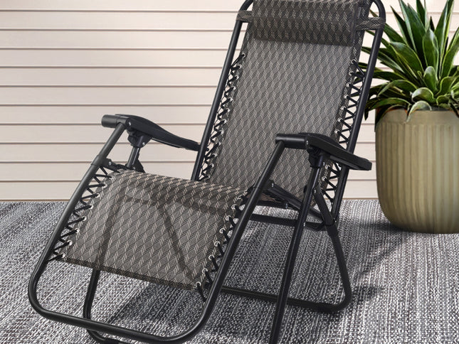 Gardeon Zero Gravity Chair Folding Outdoor Recliner Adjustable Sun Lounge Camping Grey