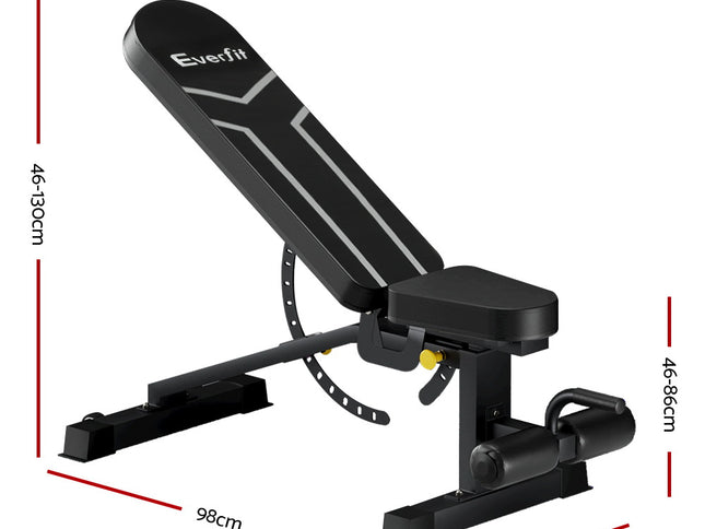 Everfit Weight Bench Adjustable FID Bench Press Home Gym 450kg Capacity