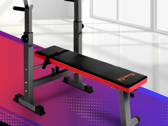 Everfit Weight Bench Squat Rack Bench Press Home Gym Equipment 200kg
