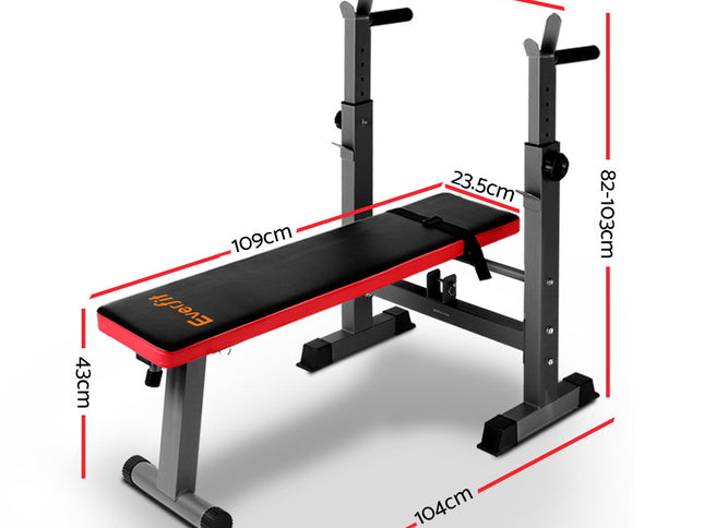 Everfit Weight Bench Squat Rack Bench Press Home Gym Equipment 200kg