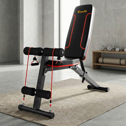 Everfit Weight Bench Adjustable FID Bench Press Home Gym 150kg Capacity