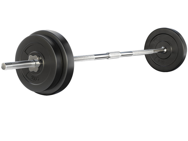 Everfit 38kg Barbell Set Weight Plates Bar Lifting Bench 168cm