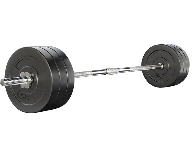 Everfit 68kg Barbell Set Weight Plates Bar Lifting Bench 168cm