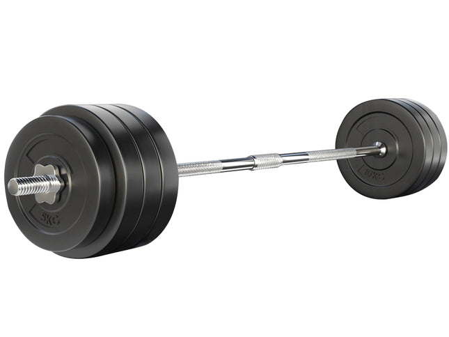 Everfit 78kg Barbell Set Weight Plates Bar Lifting Bench 168cm