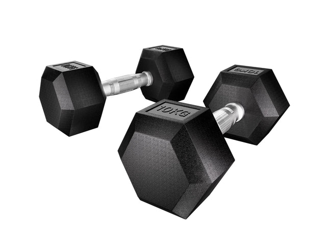 Everfit 20kg Hex Dumbbells Set Dumbbells Weights Lifting Bench Gym Workout 2x10kg