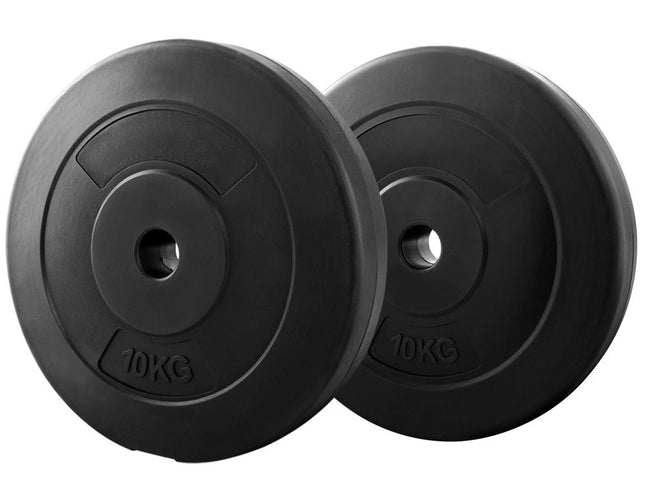 Everfit Weight Plates Standard 2X 10kg Barbell Plate Weight Lifting