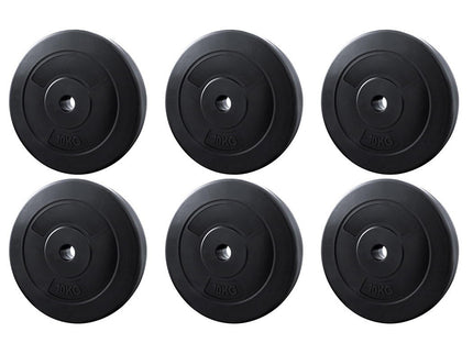Everfit 60kg Barbell Weight Plates Standard Home Gym Press Fitness Exercise
