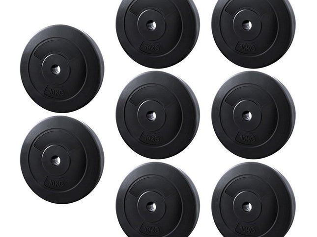 Everfit 80kg Barbell Weight Plates Standard Home Gym Press Fitness Exercise