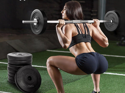 Everfit 80kg Barbell Weight Plates Standard Home Gym Press Fitness Exercise