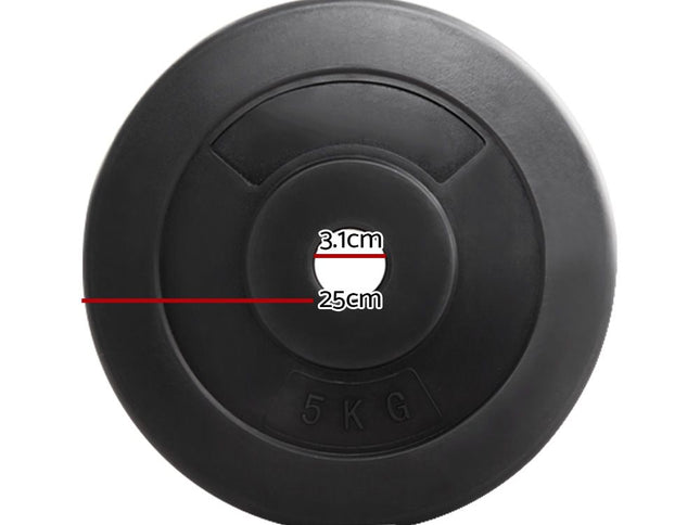 Everfit Weight Plates Standard 2X 5kg Barbell Plate Weight Lifting