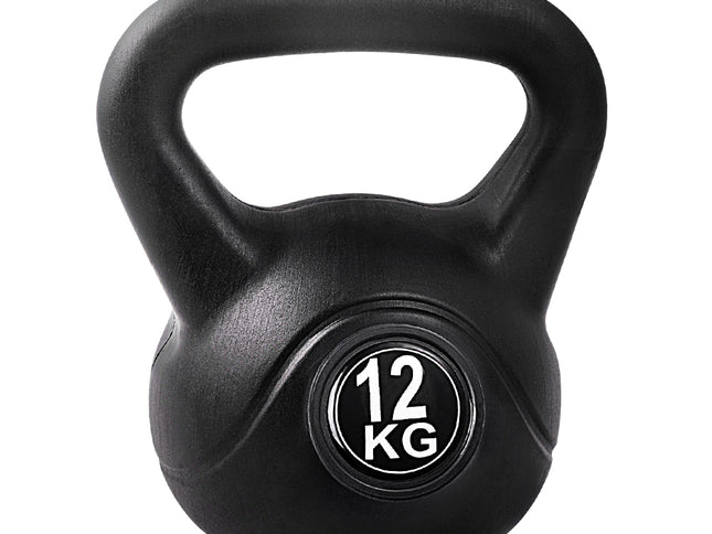 Everfit 12kg Kettlebell Set Weight Lifting Bench Dumbbells Kettle Bell Gym Home