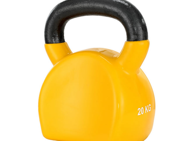 Everfit 20kg Kettlebell Set Weightlifting Bench Dumbbells Kettle Bell Gym Home