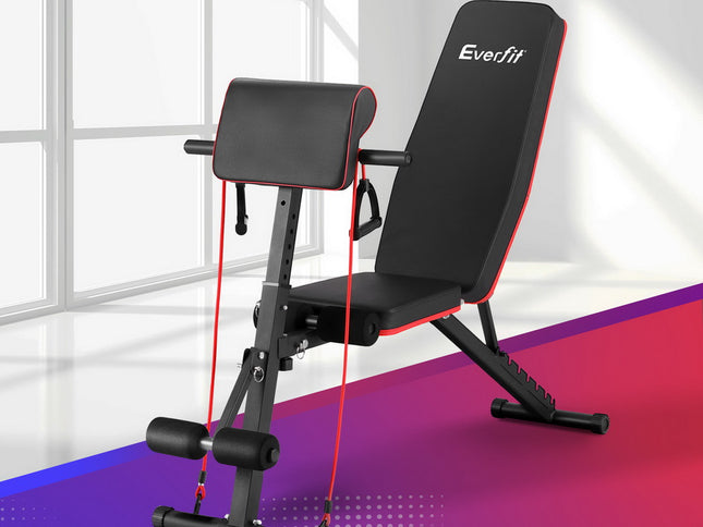 Everfit Weight Bench Adjustable Preacher Curl Bench Press Dumbbell Stool 260kg