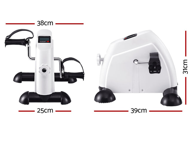 Everfit Pedal Exerciser Mini Exercise Bike Cross Trainer Under Desk Bike White
