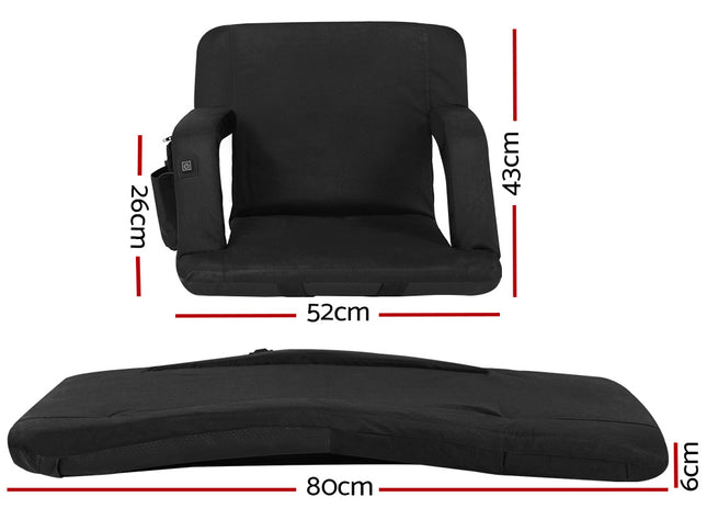 Artiss Lounge Sofa Bed With Armrest Heated Floor Recliner Futon Couch Folding Chair Cushion