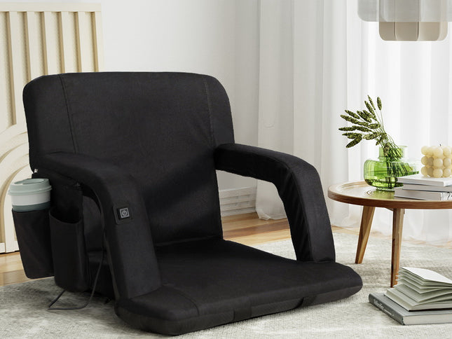Artiss Lounge Sofa Bed With Armrest Heated Floor Recliner Futon Couch Folding Chair Cushion