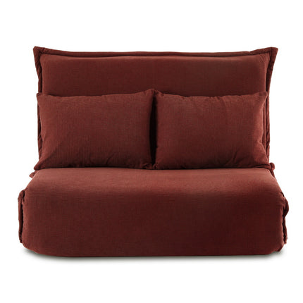 Artiss Floor Lounge Sofa Bed Foldable 2 Seater Orange